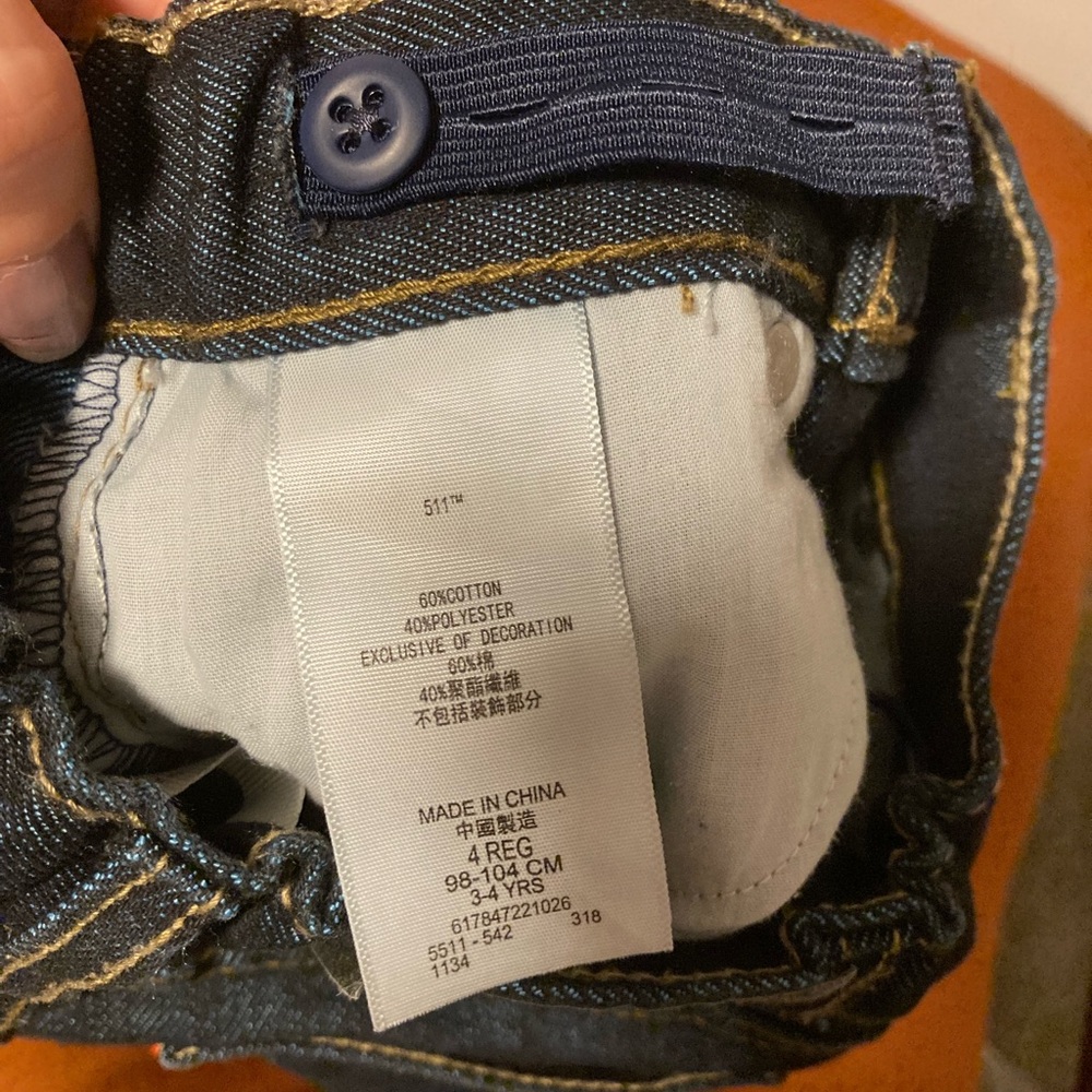 Levi’s toddler boy 511 slim jeans dark wash size 4 - Picture 4 of 4